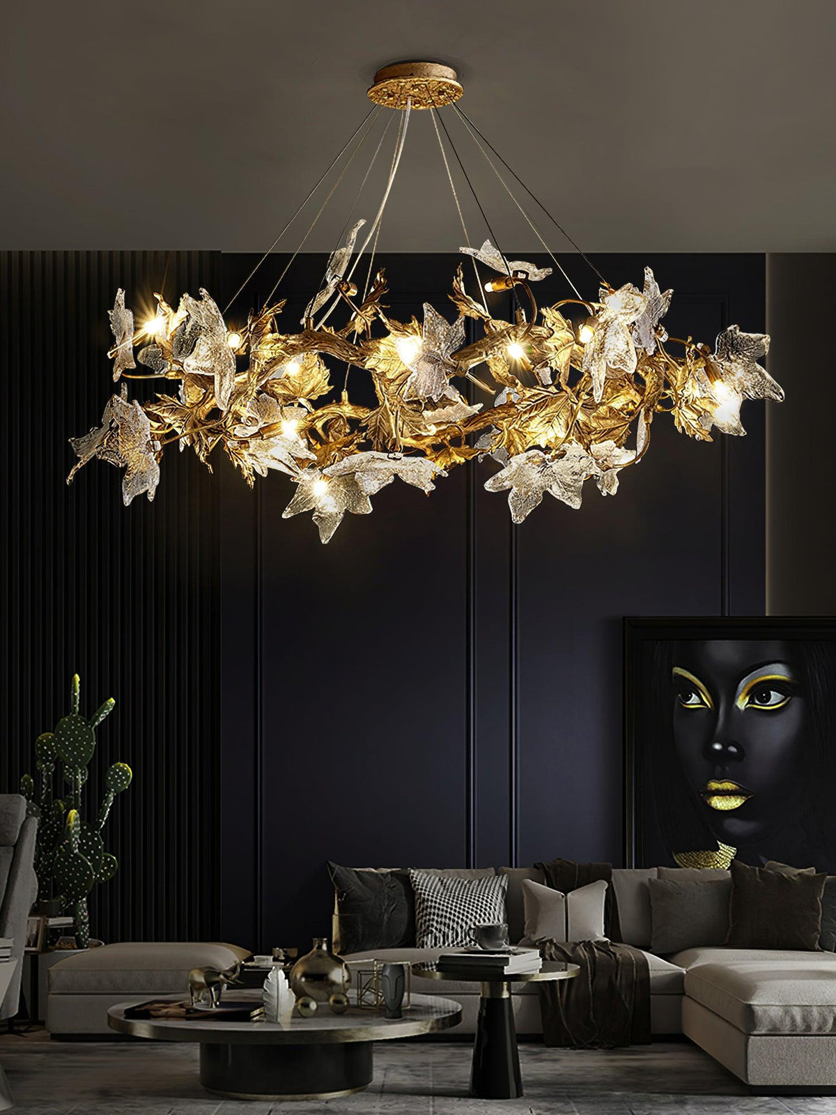 maple-leaf-brass-chandelier