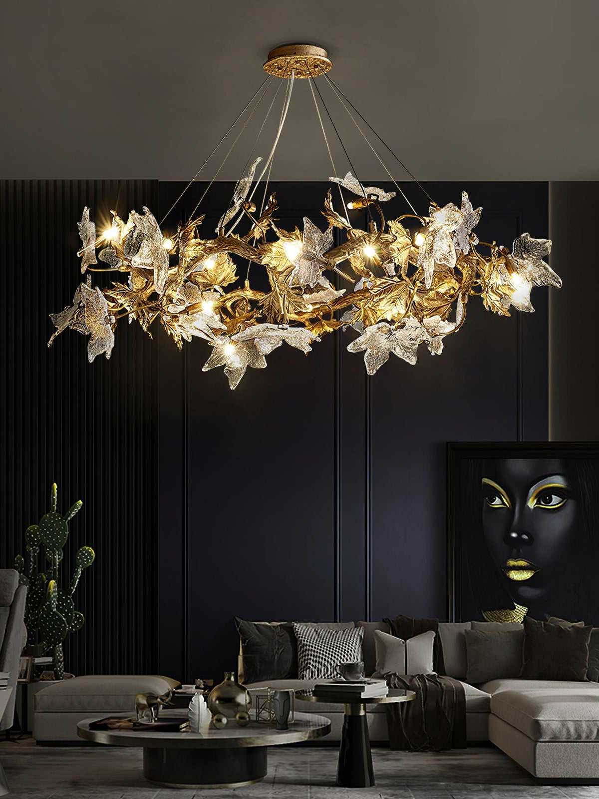 maple-leaf-brass-chandelier