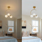 Meniscus Glass Ball Ceiling Lamp