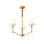 Meridian Mid Century Brass Chandelier