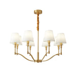 Meridian Mid Century Brass Chandelier