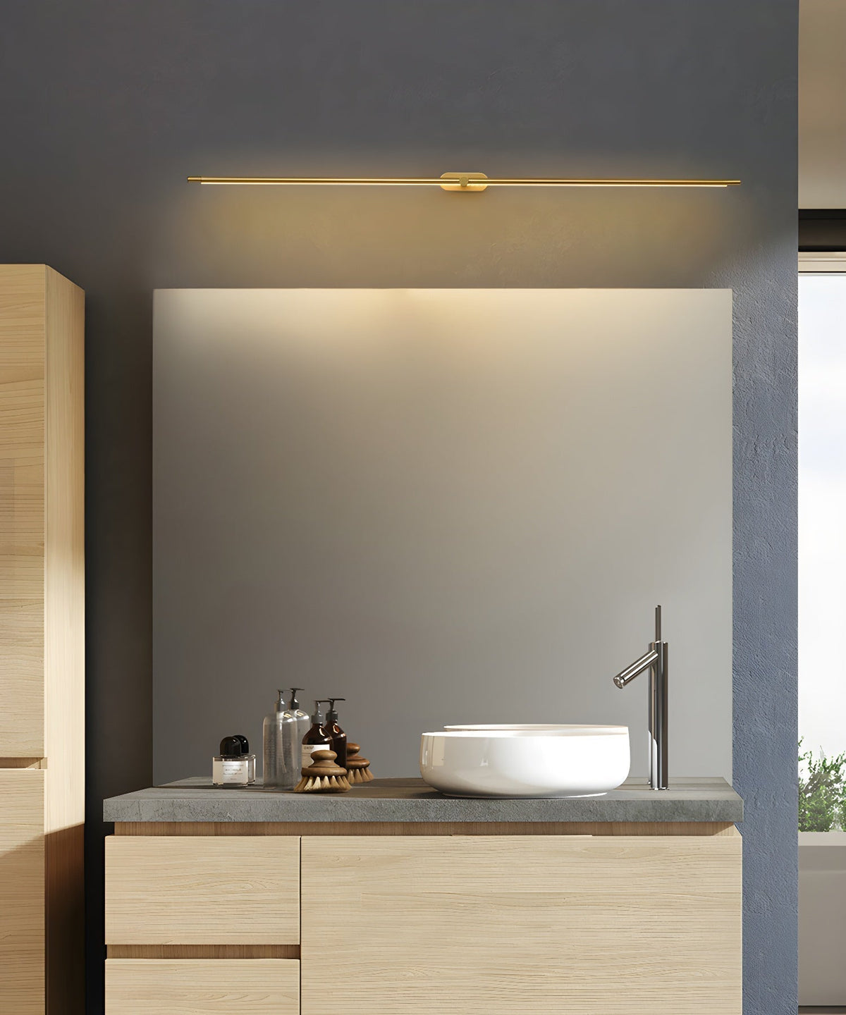 Minimalist Linear Plug In Wall Lamp