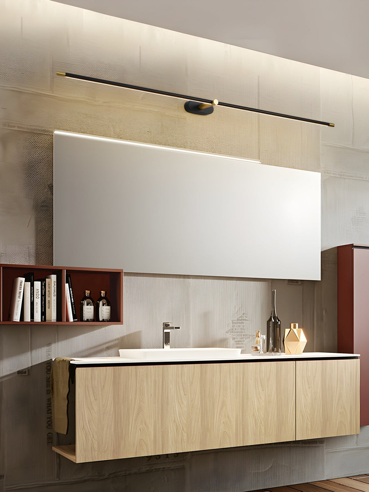 Minimalist Linear Plug In Wall Lamp