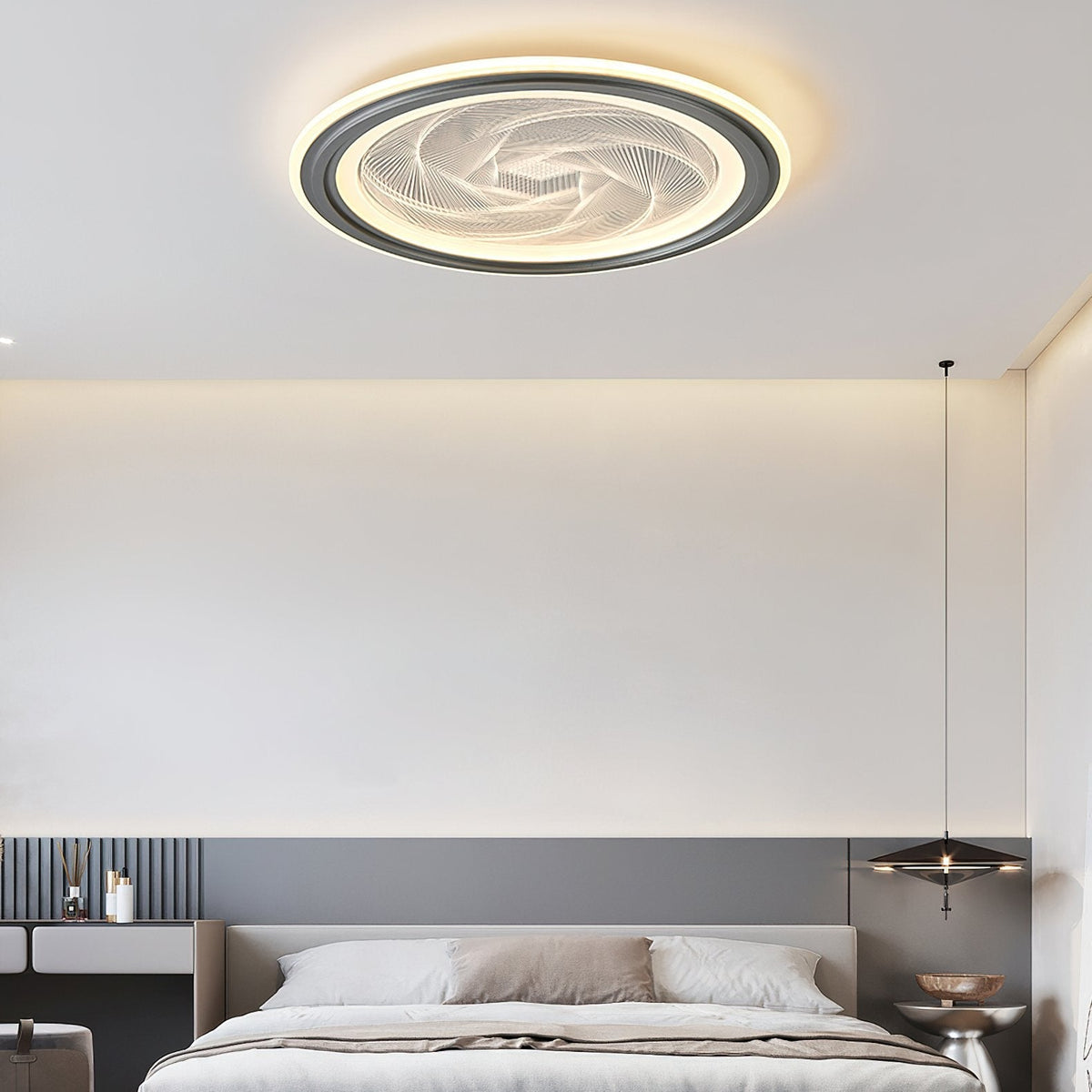Minimalist Round LED Ceiling Light Modern Aluminum Fixture for Bedroom Living Room