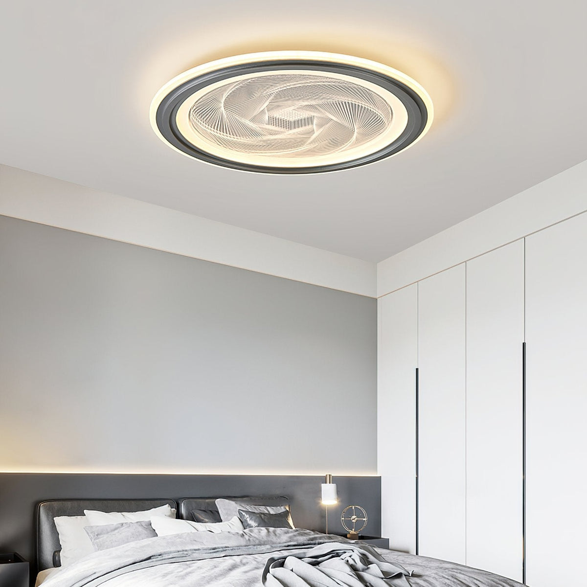 Minimalist Round LED Ceiling Light Modern Aluminum Fixture for Bedroom Living Room