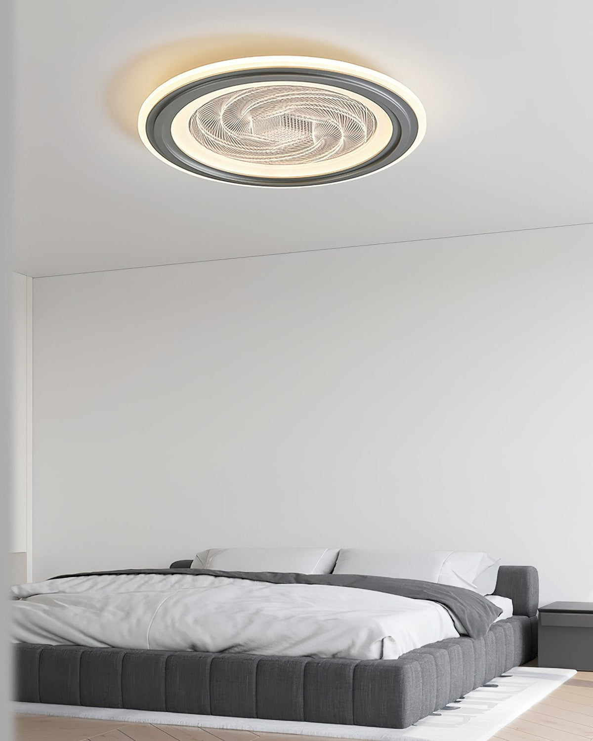 Minimalist Round LED Ceiling Light Modern Aluminum Fixture for Bedroom Living Room