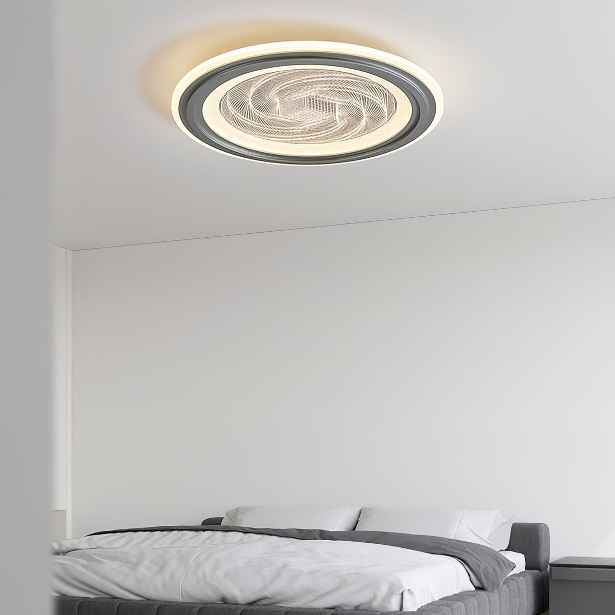 Minimalist Round LED Ceiling Light Modern Aluminum Fixture for Bedroom Living Room