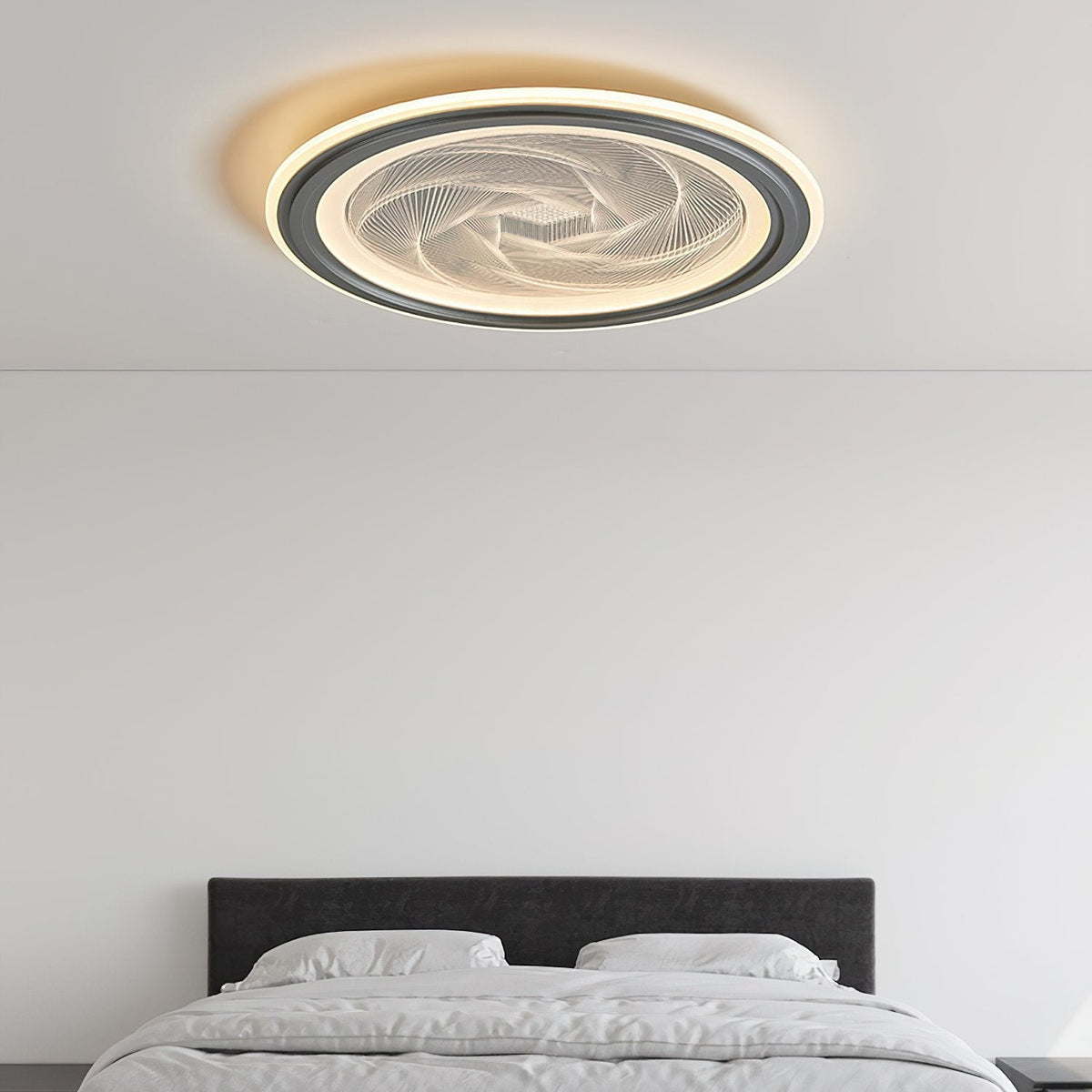 Minimalist Round LED Ceiling Light Modern Aluminum Fixture for Bedroom Living Room