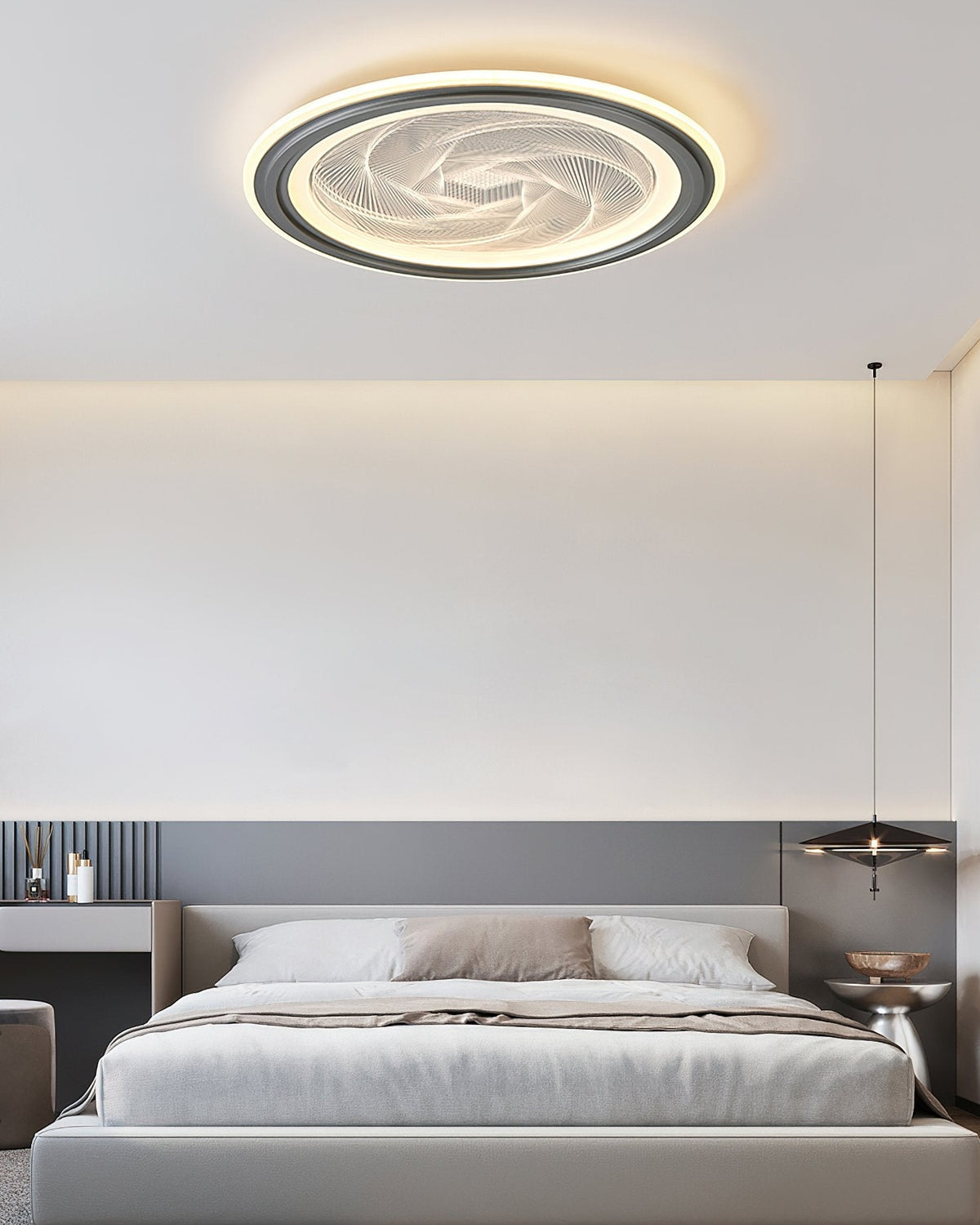 Minimalist Round LED Ceiling Light Modern Aluminum Fixture for Bedroom Living Room