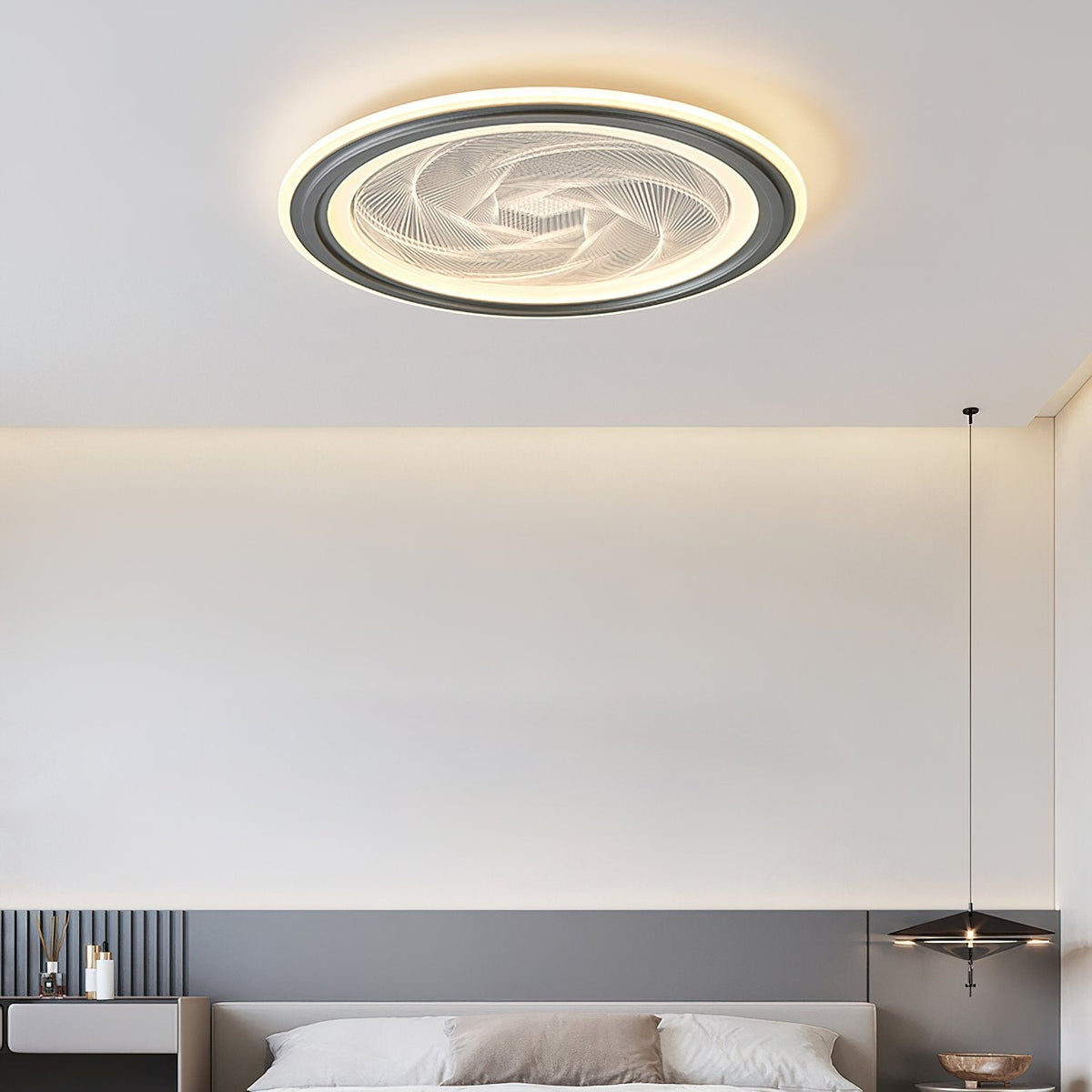 Minimalist Round LED Ceiling Light Modern Aluminum Fixture for Bedroom Living Room