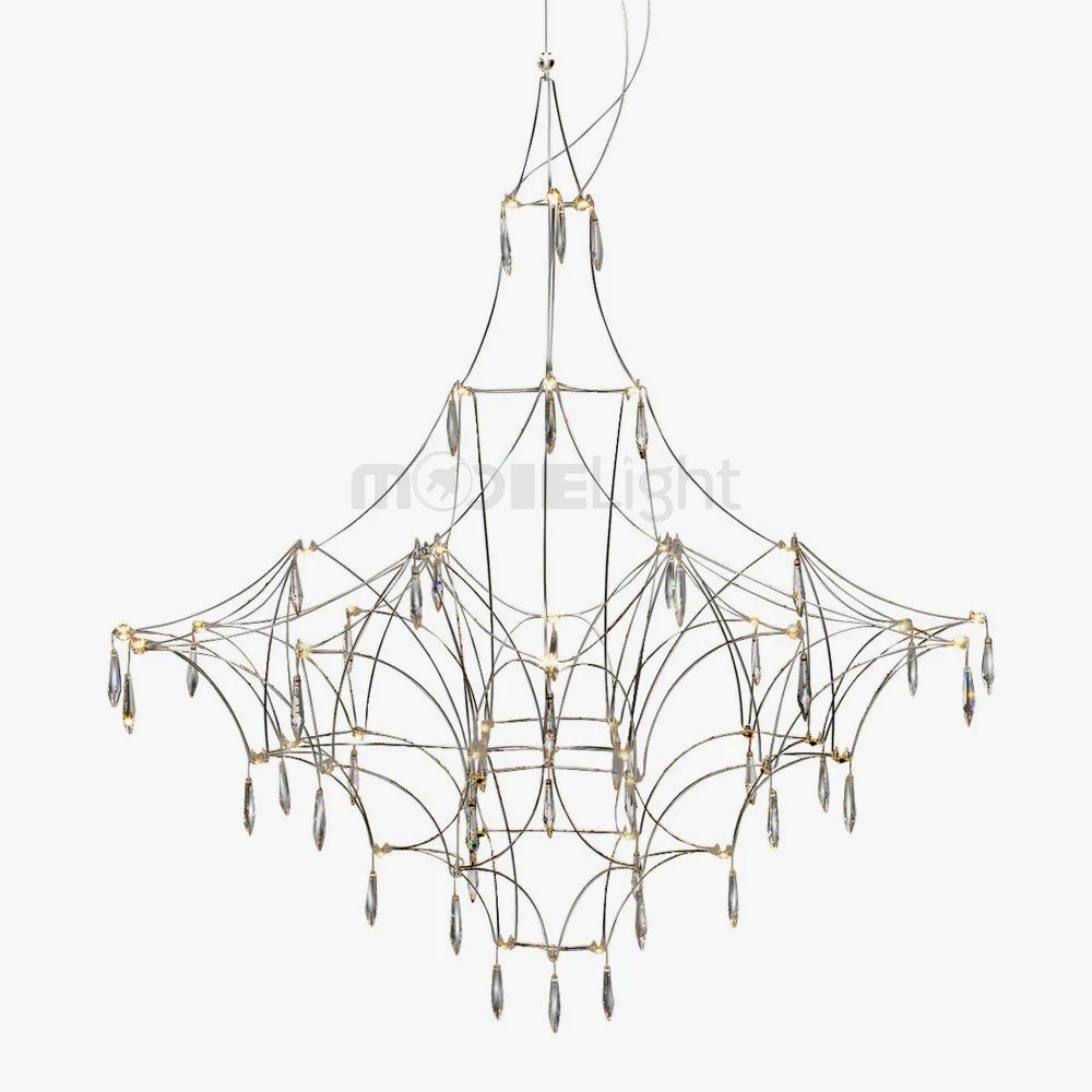 Mira Crystal Chandelier Modern LED Ceiling Light for Living Room & Hotel
