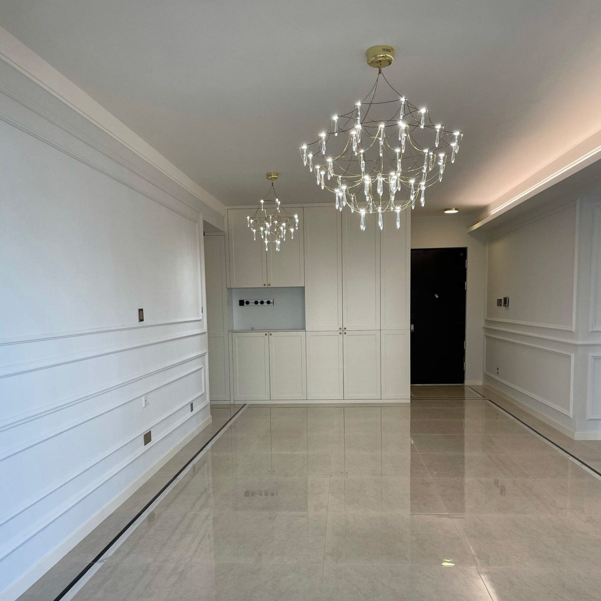 Mira Crystal Chandelier Modern LED Ceiling Light for Living Room & Hotel