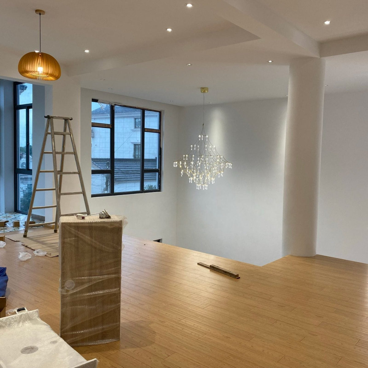 Mira Crystal Chandelier Modern LED Ceiling Light for Living Room & Hotel