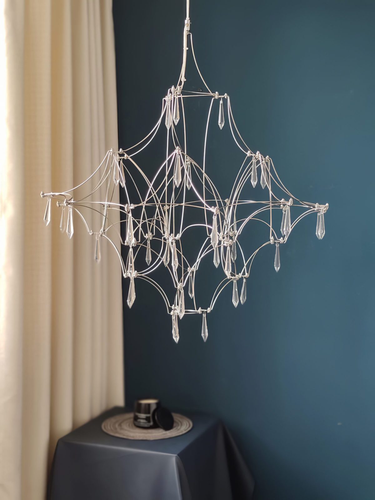 Mira Crystal Chandelier Modern LED Ceiling Light for Living Room & Hotel