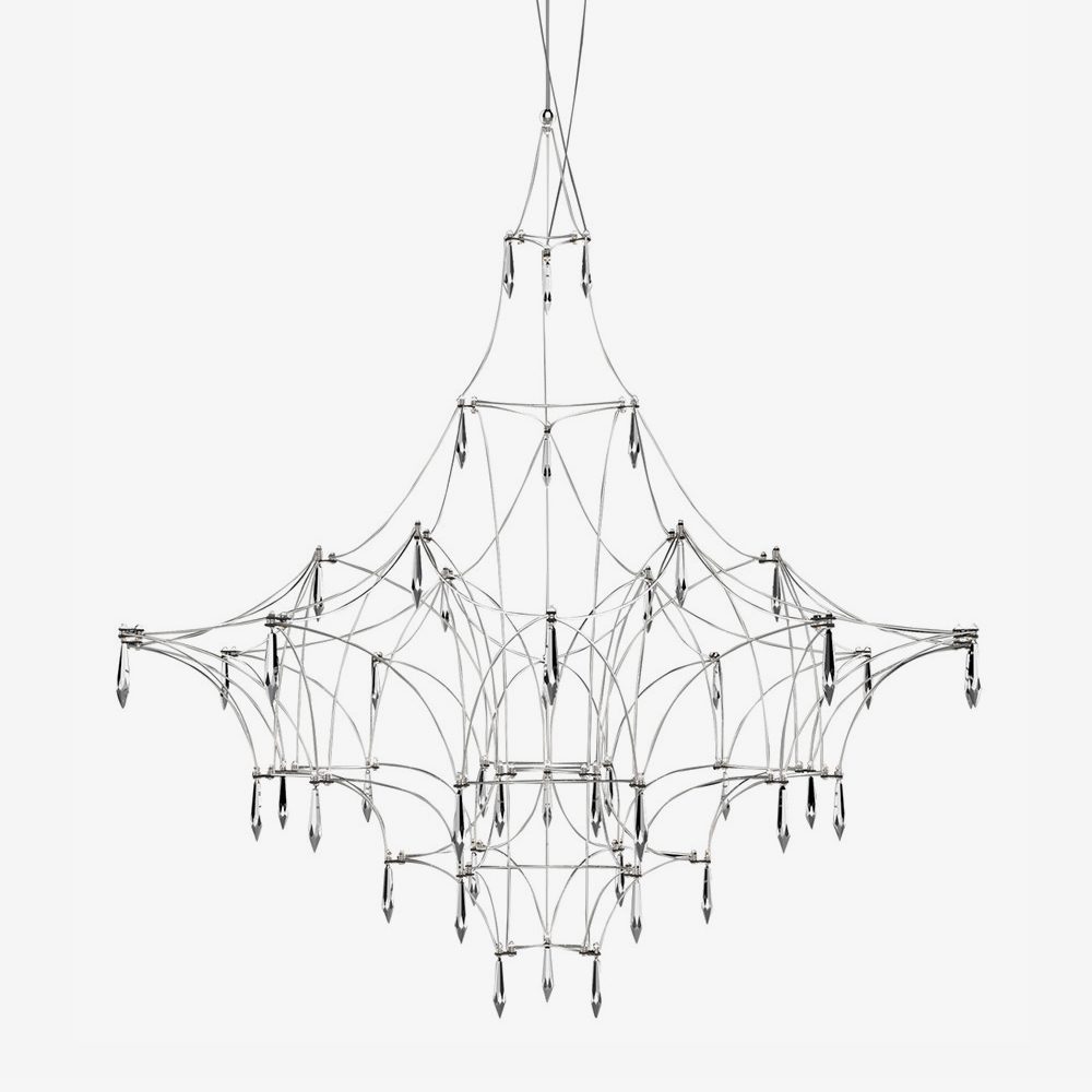 Mira Crystal Chandelier Modern LED Ceiling Light for Living Room & Hotel