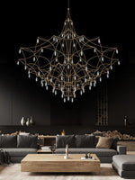 Mira Crystal Chandelier Modern LED Ceiling Light for Living Room & Hotel