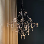 Mira Crystal Chandelier Modern LED Ceiling Light for Living Room & Hotel