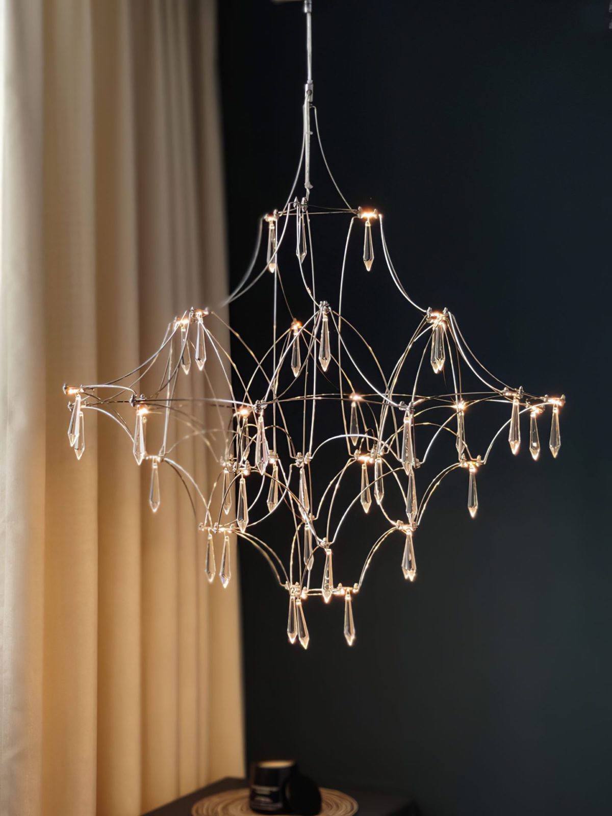 Mira Crystal Chandelier Modern LED Ceiling Light for Living Room & Hotel