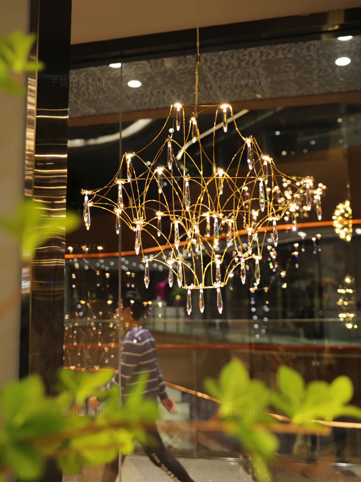 Mira Crystal Chandelier Modern LED Ceiling Light for Living Room & Hotel