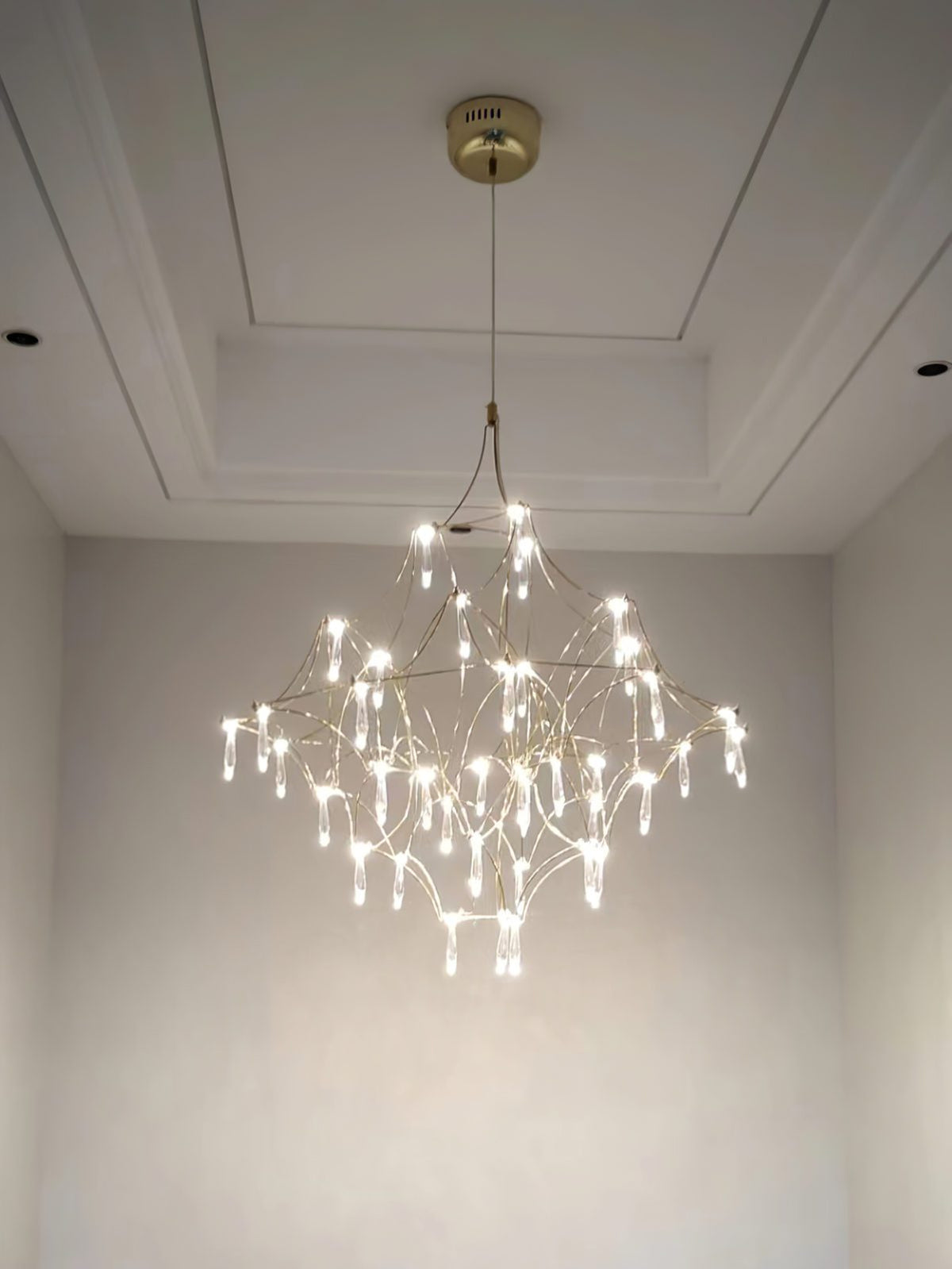 Mira Crystal Chandelier Modern LED Ceiling Light for Living Room & Hotel