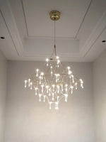 Mira Crystal Chandelier Modern LED Ceiling Light for Living Room & Hotel