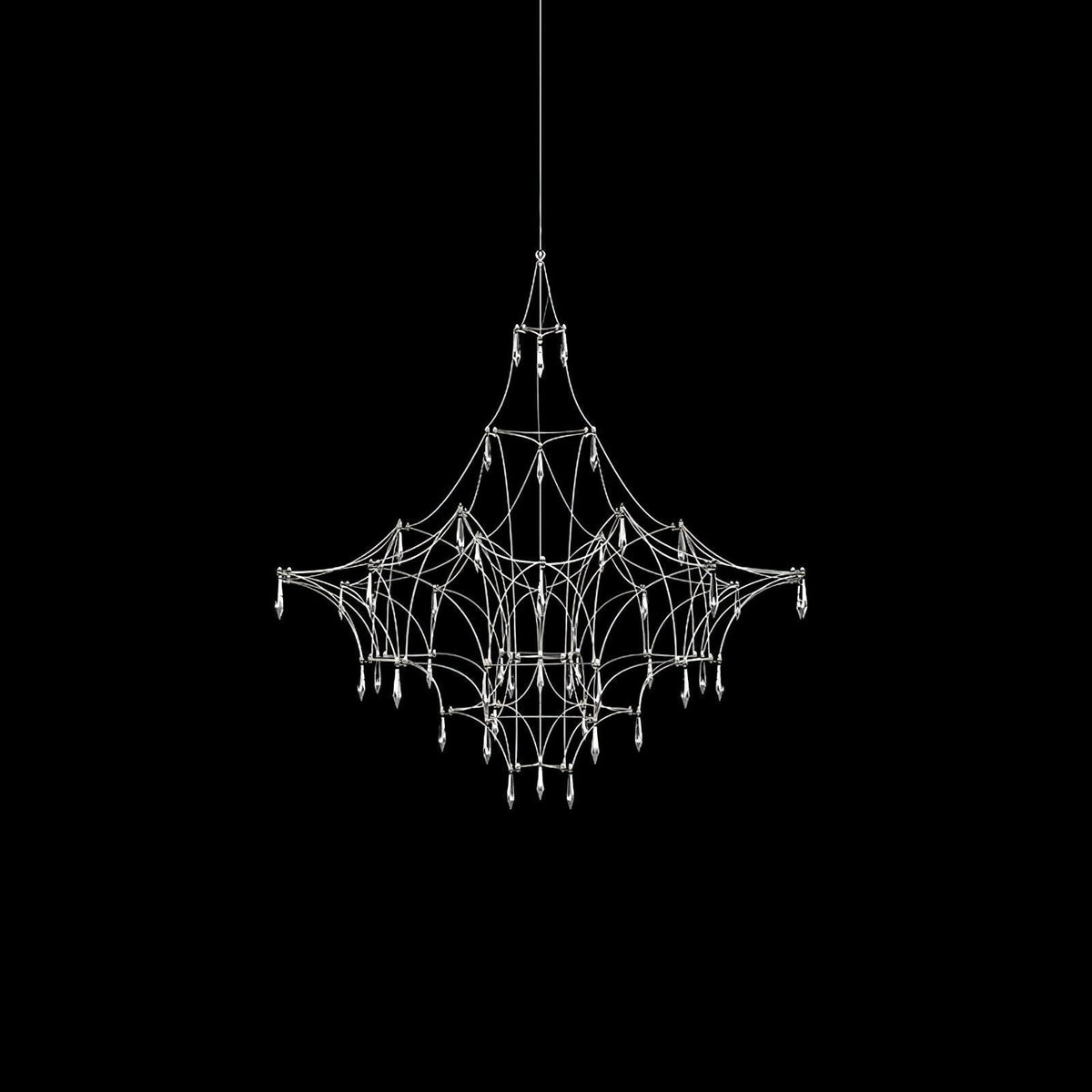 Mira Crystal Chandelier Modern LED Ceiling Light for Living Room & Hotel