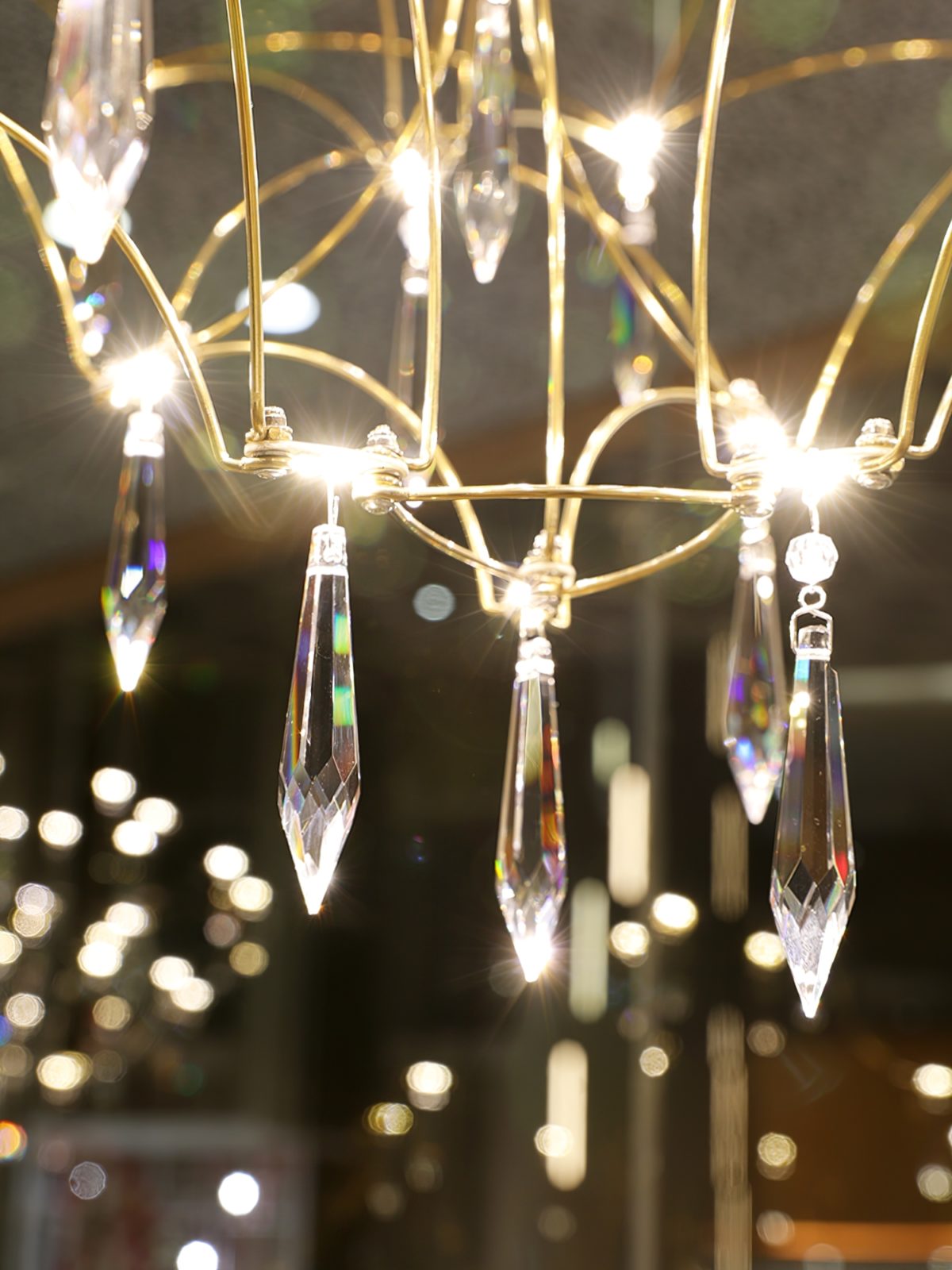 Mira Crystal Chandelier Modern LED Ceiling Light for Living Room & Hotel