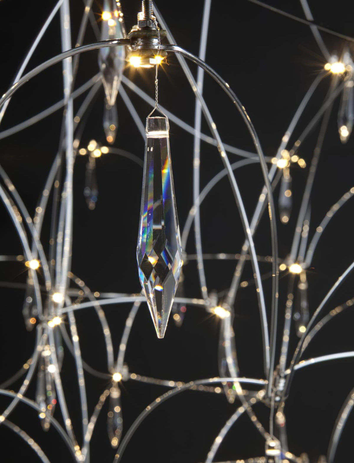 Mira Crystal Chandelier Modern LED Ceiling Light for Living Room & Hotel