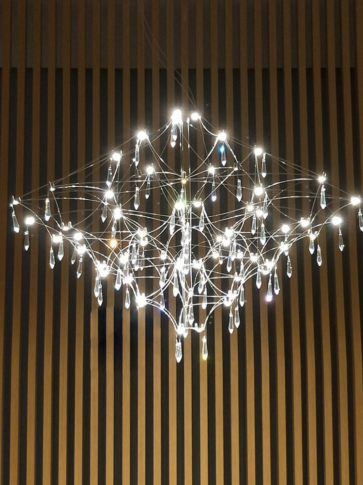 Mira Crystal Chandelier Modern LED Ceiling Light for Living Room & Hotel