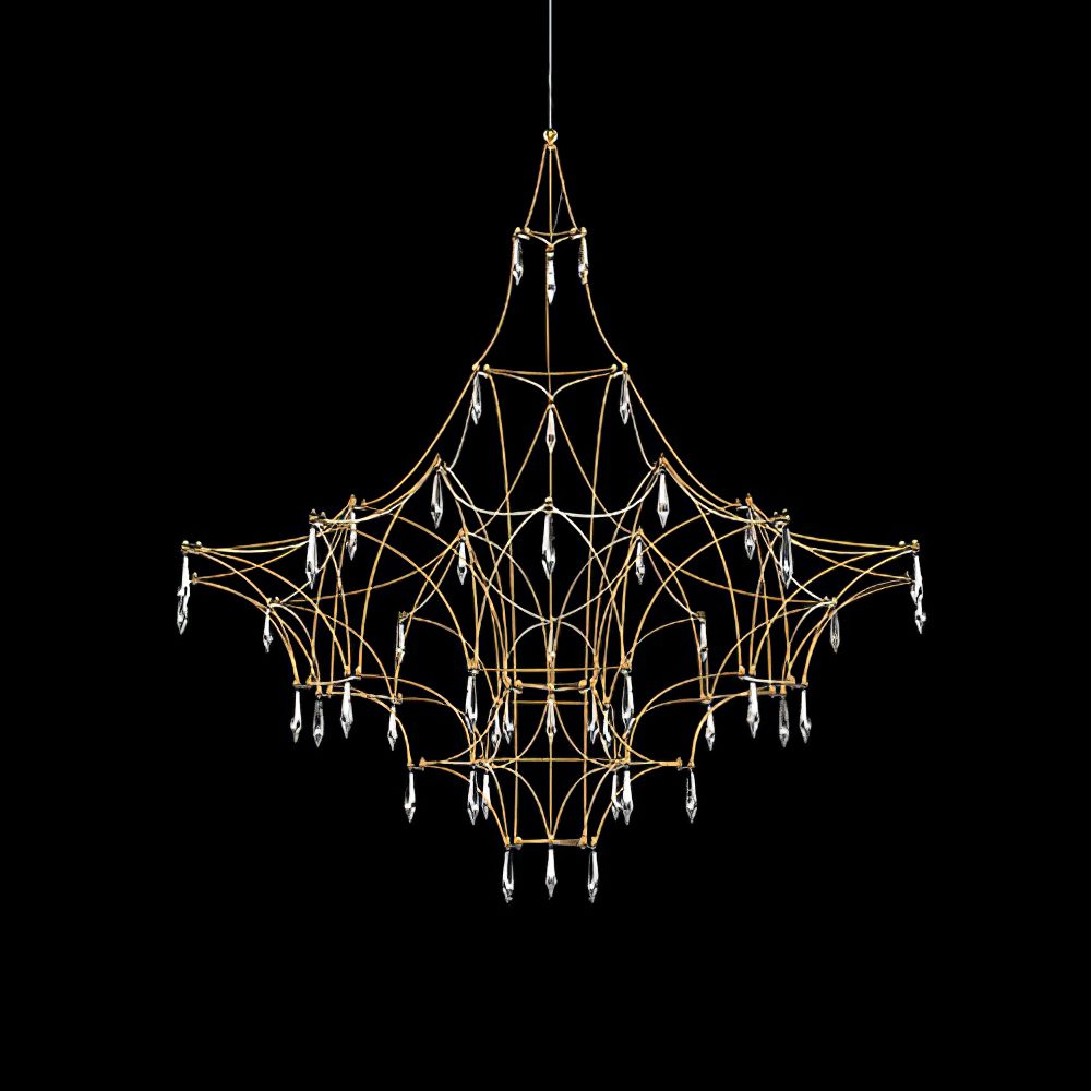 Mira Crystal Chandelier Modern LED Ceiling Light for Living Room & Hotel