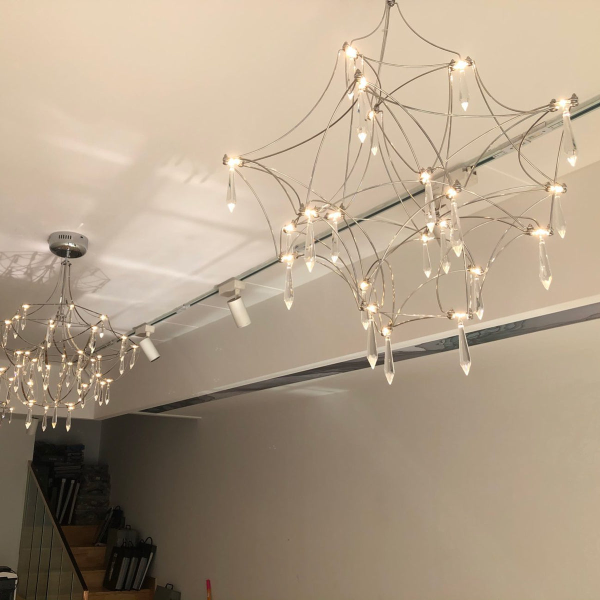 Mira Crystal Chandelier Modern LED Ceiling Light for Living Room & Hotel