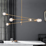 Modern Brass Mobile Chandelier for Dining Room and Kitchen Island