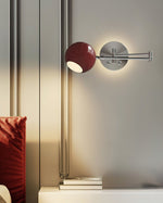 Modern Bauhaus Wall Sconce LED Adjustable Swing Arm Bedroom Lamp