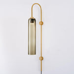 Modern Glass Plug In Wall Lamp