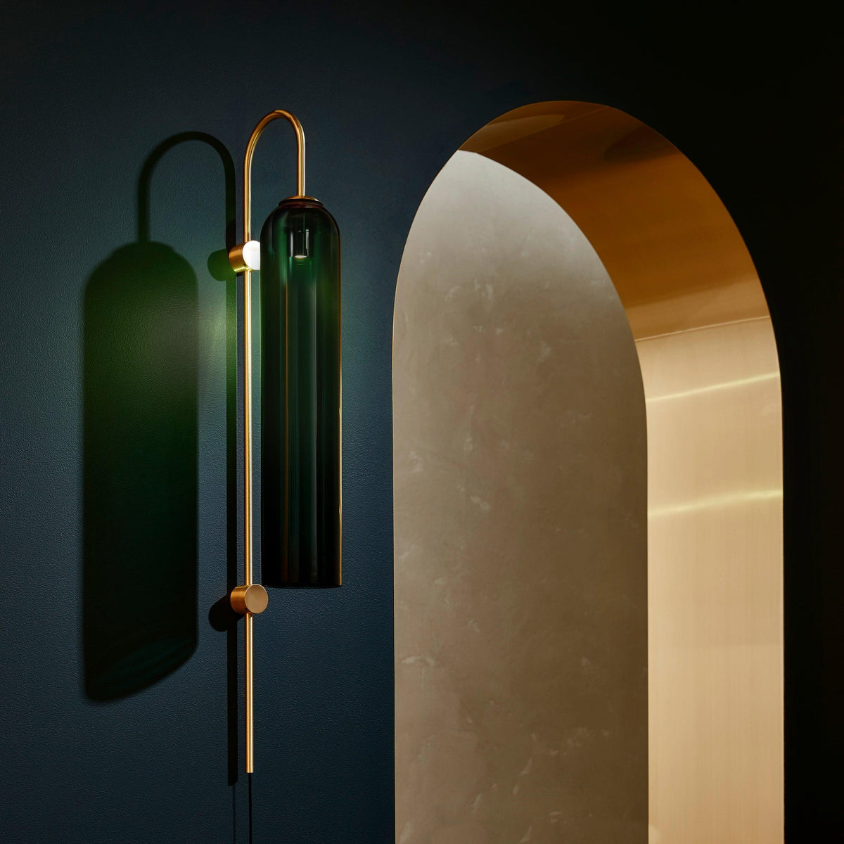 Modern Glass Plug In Wall Lamp