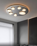 Modern LED Ceiling Light Luxury Acrylic Metal Flush Mount for Living Room Bedroom
