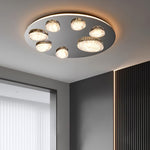 Modern LED Ceiling Light Luxury Acrylic Metal Flush Mount for Living Room Bedroom