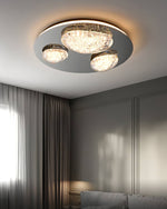 Modern LED Ceiling Light Luxury Acrylic Metal Flush Mount for Living Room Bedroom