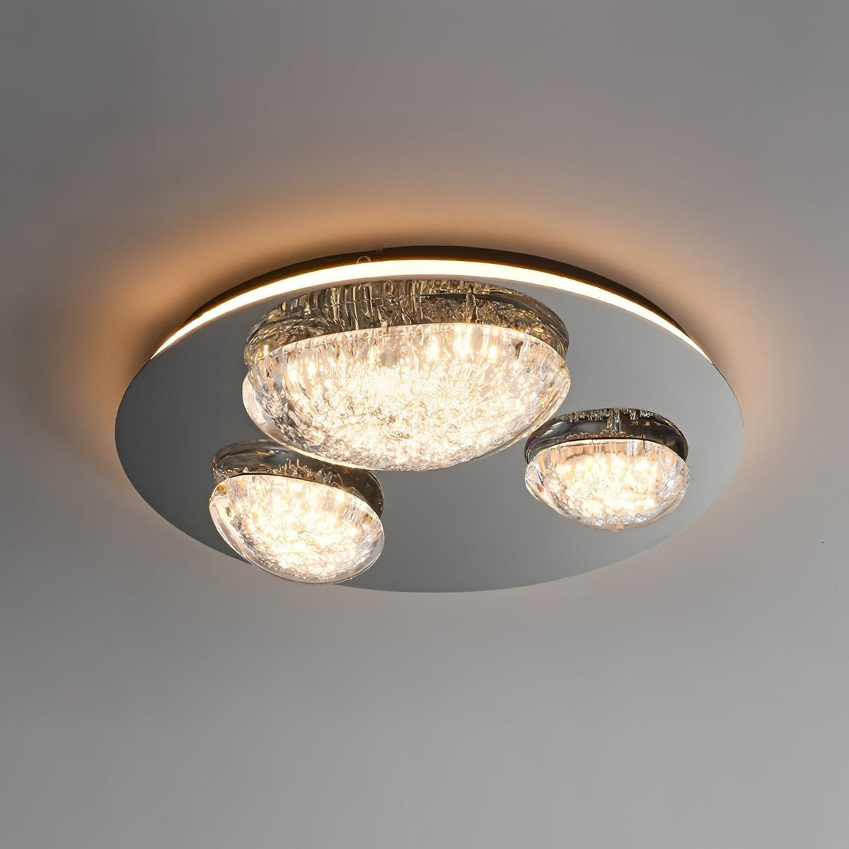 Modern LED Ceiling Light Luxury Acrylic Metal Flush Mount for Living Room Bedroom