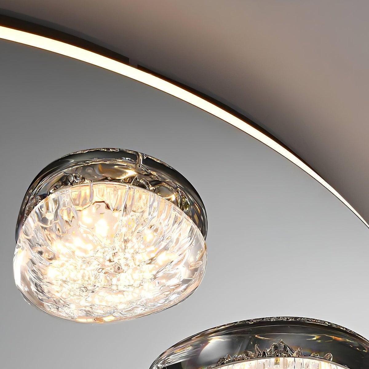 Modern LED Ceiling Light Luxury Acrylic Metal Flush Mount for Living Room Bedroom