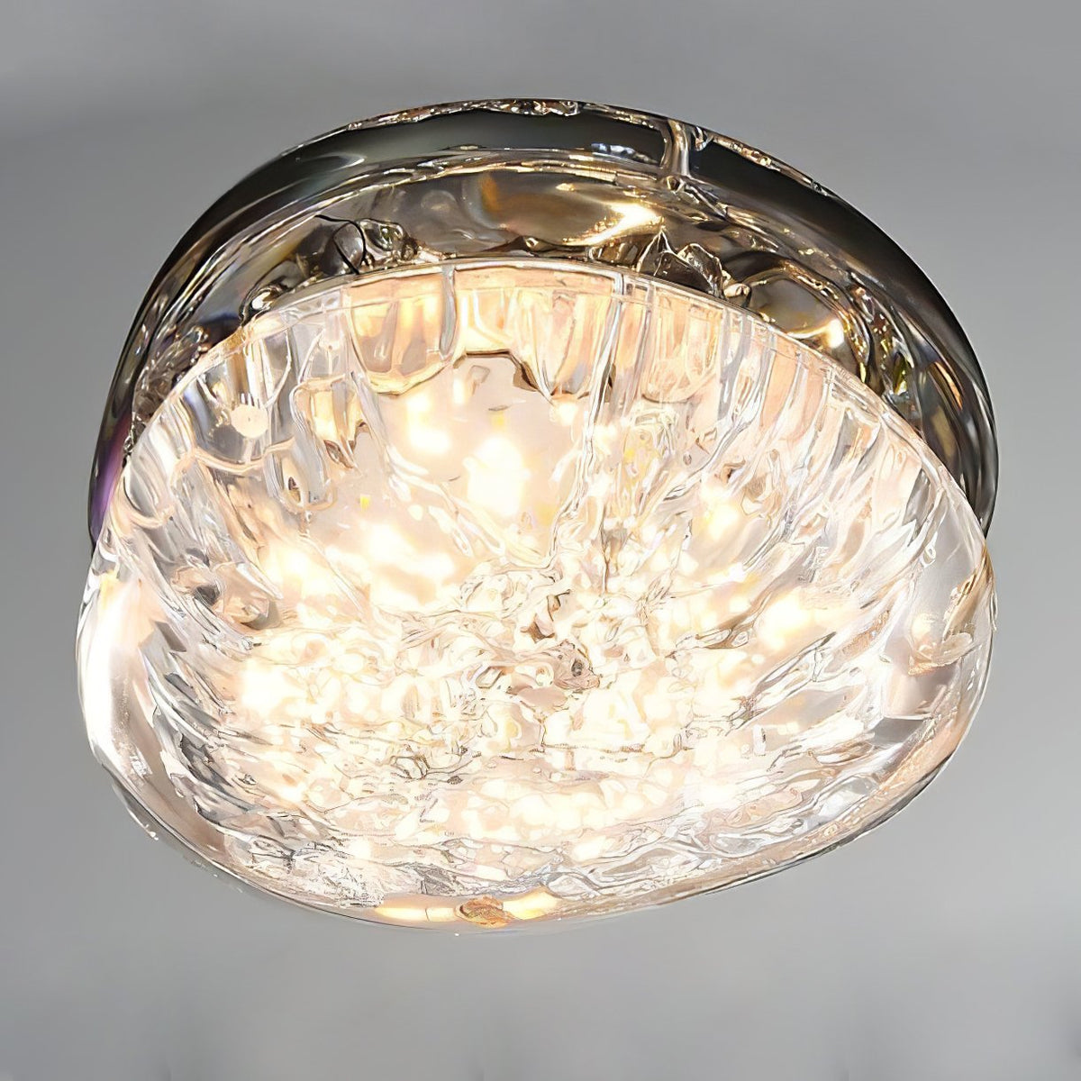Modern LED Ceiling Light Luxury Acrylic Metal Flush Mount for Living Room Bedroom