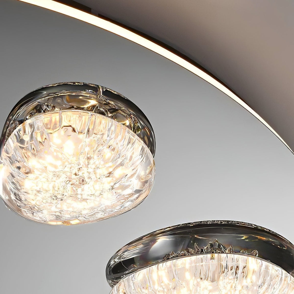 Modern LED Ceiling Light Luxury Acrylic Metal Flush Mount for Living Room Bedroom