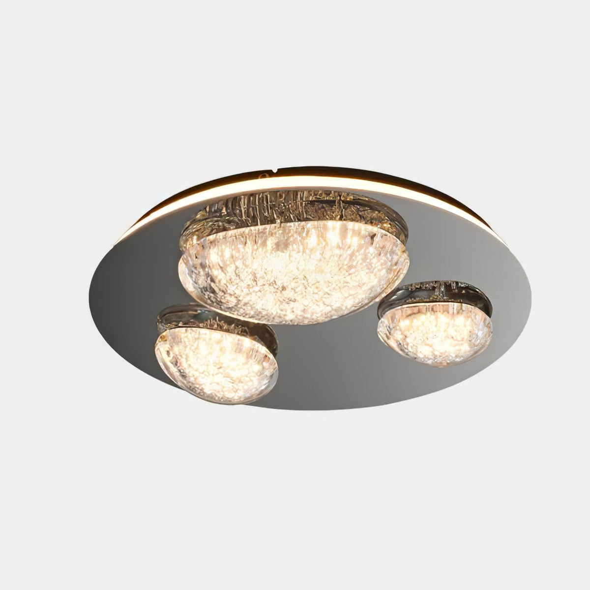 Modern LED Ceiling Light Luxury Acrylic Metal Flush Mount for Living Room Bedroom