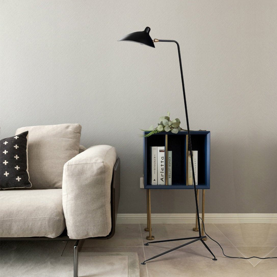 Modern Three-Arm Floor Lamp Adjustable Reading Light for Living Room, Bedroom, Office