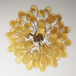 Vintage Caramels Glass Murano Petals Chandelier