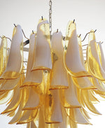 Vintage Caramels Glass Murano Petals Chandelier