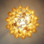 Vintage Caramels Glass Murano Petals Chandelier