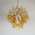 Vintage Caramels Glass Murano Petals Chandelier