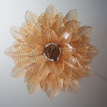 Murano Amber Ferns Glass Chandelier