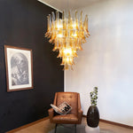 Murano Amber Glass Petals Chandelier 1